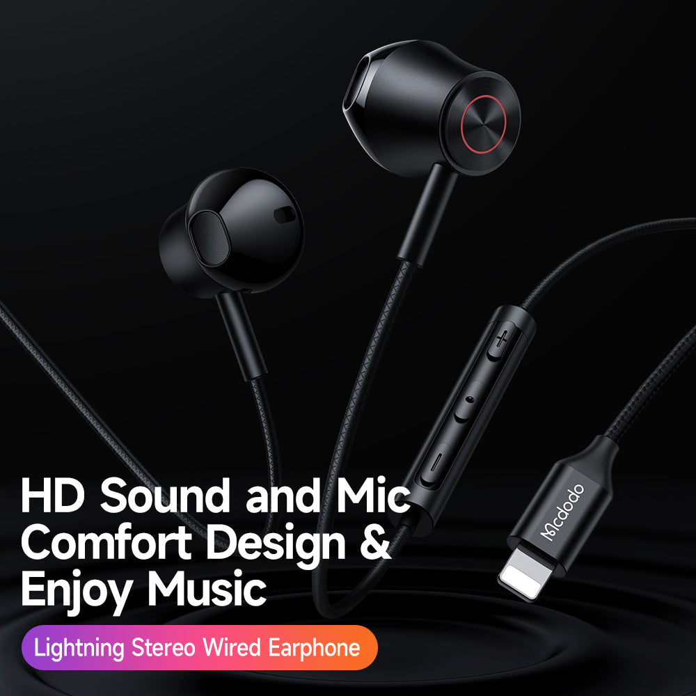 MCDODO HP-4080 For iPhone iPad Wired Headphone HiFi Music Earphone Clear Phone Call Sound Headset with Lightning Plug MCDODO HP-4080 For iPhone iPad Wired Headphone HiFi Music Earphone Clear Phone Call Sound Headset with Lightning Plug